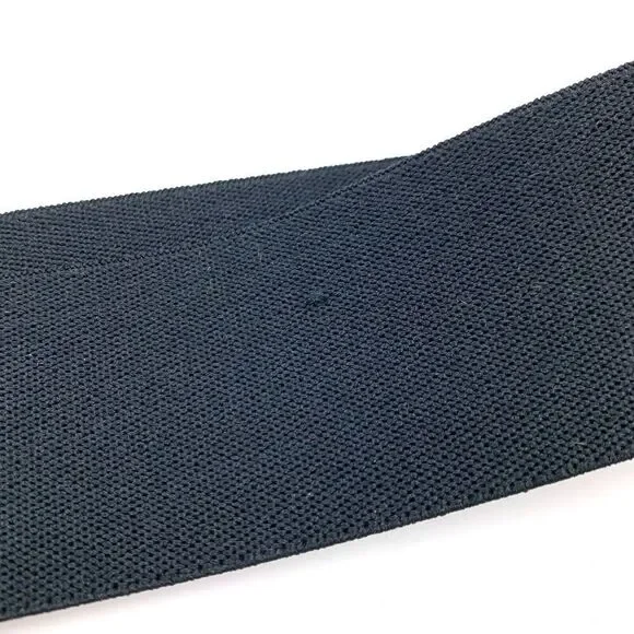 Vintage 80s Black Gold Stretch Enamel Metal Hook Clasp Peacock Feather 31" - Picture 8 of 8